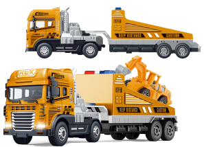 1:24 Scale Rescue Trailer Truck with Mini Truck - Image 2
