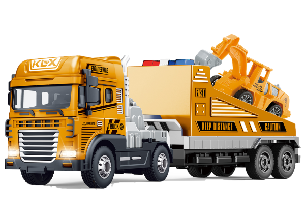 1:24 Scale Rescue Trailer Truck with Mini Truck