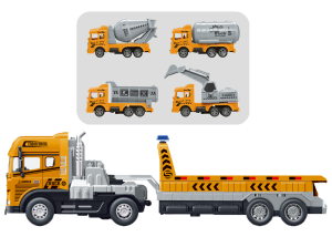 1:24 Scale Rescue Trailer Truck with Mini Truck - Image 4