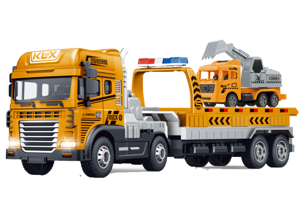 1:24 Scale Rescue Trailer Truck with Mini Truck